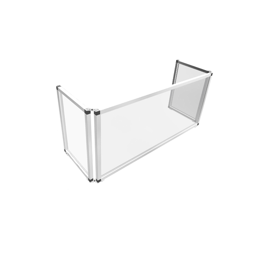 Spring USA MSG6024 Sneeze Guard 60W x 25D x 24H 3 Sided Foldable Acrylic