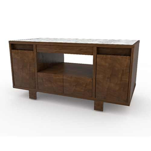 Spring USA QSC6827 SmartStone Induction Credenza Table 68x27 Dark Walnut
