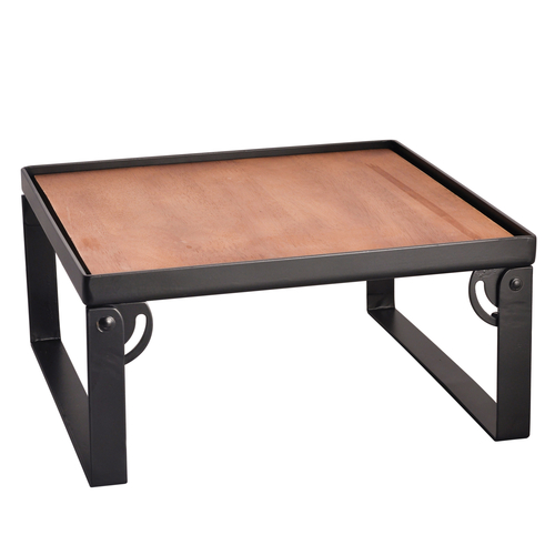 Spring USA SK9432 Skyra Industrial Riser 12x12 Hardwood Top Black Legs