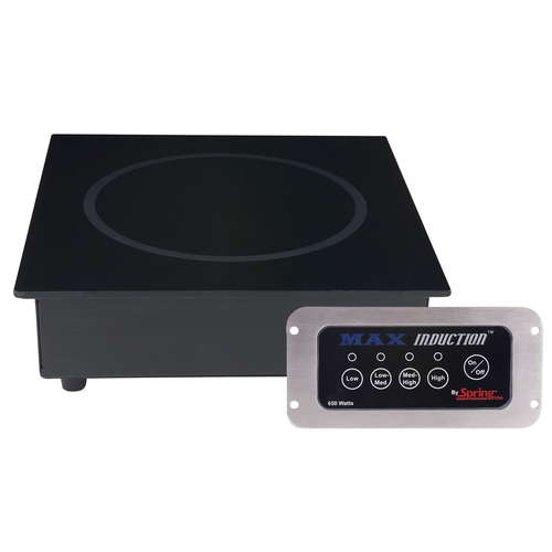 Spring USA SM-653SSU Induction Range Countertop Single 650 Watt Black Steel