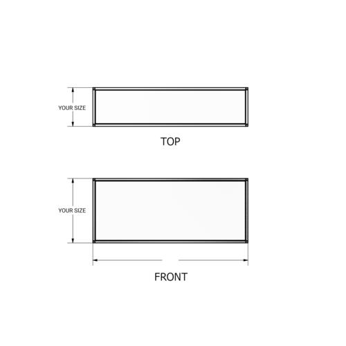 Spring USA TSSG4830 Sneeze Guard 48W x 18D x 30H Acrylic Stainless Steel