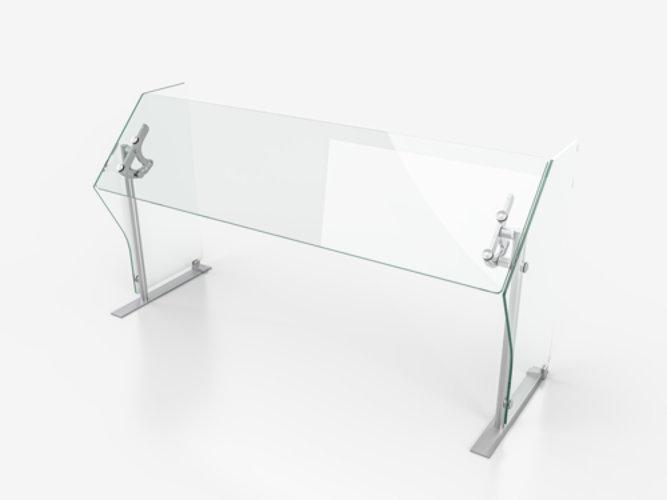 Spring USA VG3-P-SP-54 Versa-Gard FreeStyle Glass Food Shield 54x28 Portable