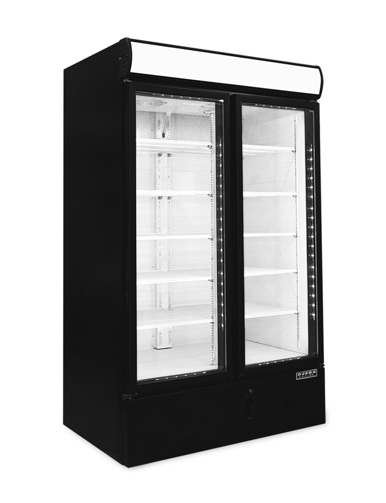 Ojeda USA FMH-49 Freezer Merchandiser Two Section 52 Inch Reach In