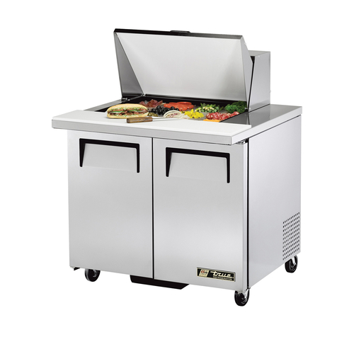 True TSSU-36-12M-B-HC Mega Top Sandwich Salad Unit with Stainless Steel Design