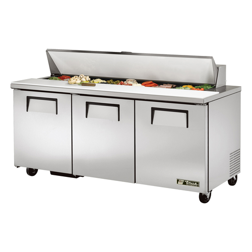 True TSSU-72-18-HC Sandwich Salad Unit with Stainless Steel Insulated Cover