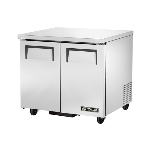 True TUC-36-HC Undercounter Refrigerator Stainless Steel 33-38F 2 Doors