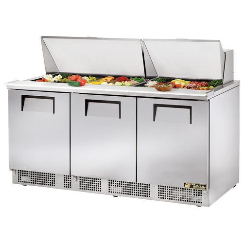 True TFP-72-30M Sandwich Salad Unit Three Section Stainless Steel