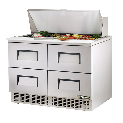 True TFP-48-18M-D-4 Sandwich Salad Unit Two Section Stainless Steel