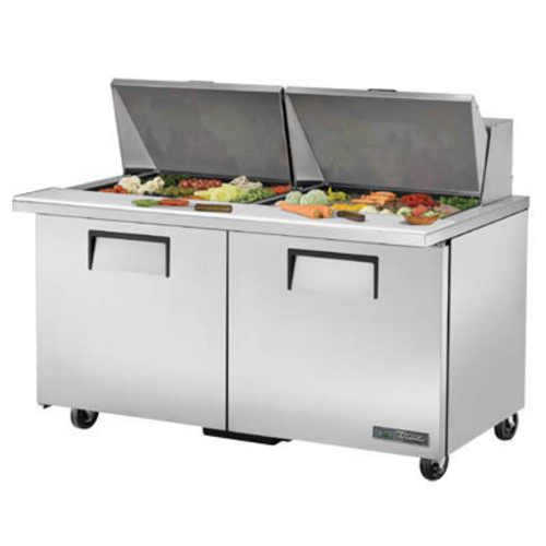 True TSSU-60-24M-B-ST-HC Mega Top Sandwich Salad Unit with Stainless Steel Design