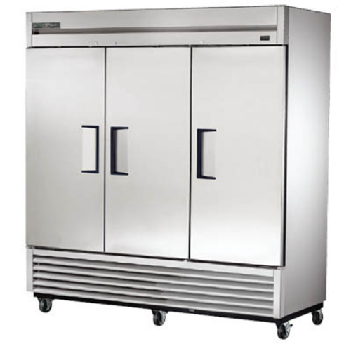 True T-72F-HC Freezer Reach-In Three-Section Stainless Steel Doors