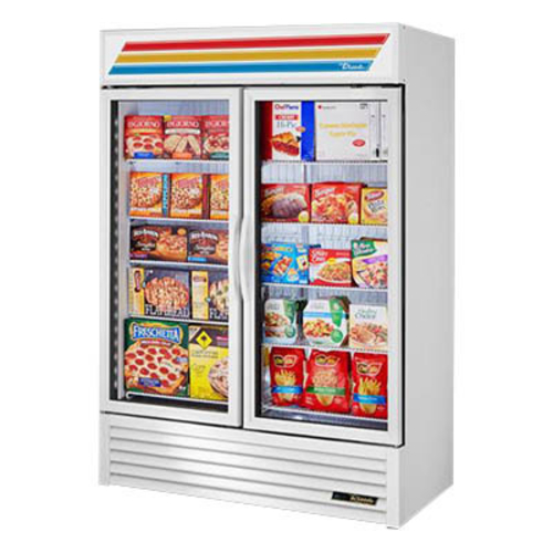True GDM-49F-HC-TSL01 Freezer Merchandiser Two Section LED Lights Energy Star