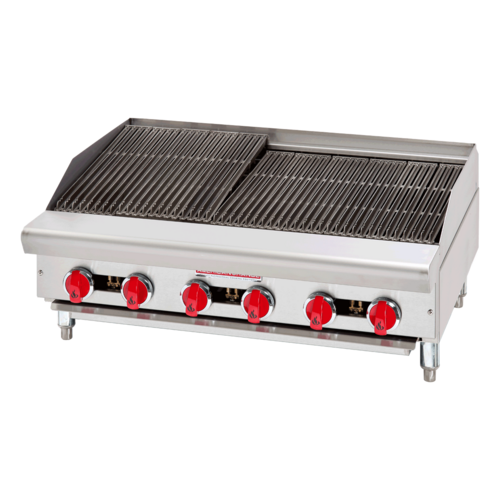 American Range ARSRB-48 Charbroiler Gas Countertop 48 Inch 120000 BTU