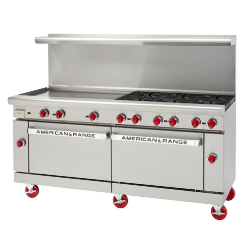 American Range AR-36G-6B-CL-SBR 72 Inch Gas Restaurant Range with Griddle