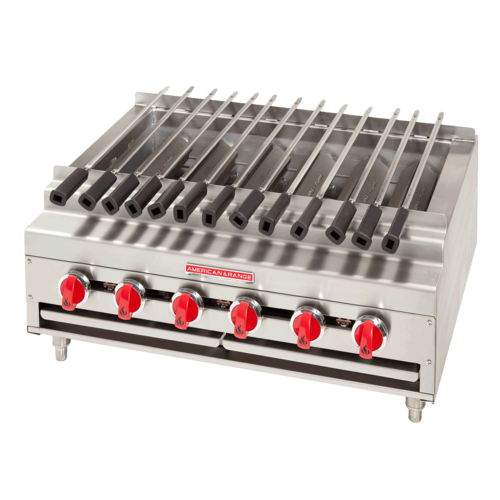 American Range ARKB-72 Kebob Broiler Gas Countertop 72 Inch 12 Burners