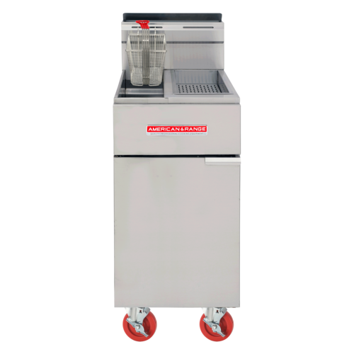 American Range AF-25/DS Gas Fryer 25 lb Capacity Thermostat Control