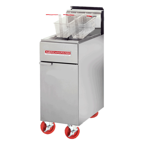 American Range AF-50HE High Efficiency Gas Fryer 50 lb Capacity Floor Model