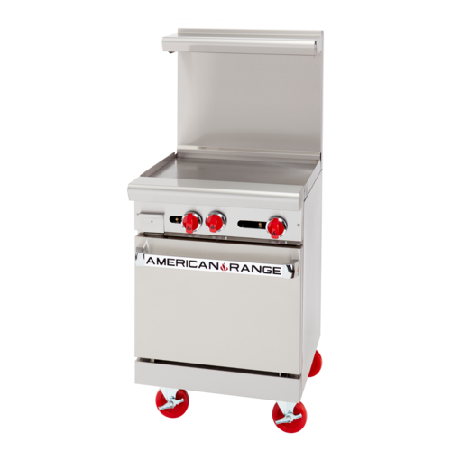 American Range AR-24G-SB 24 Inch Gas Restaurant Range with Griddle and Storage
