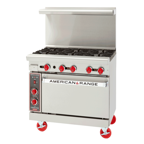 American Range AR-6-C 36 Inch Gas Restaurant Range with Convection Oven