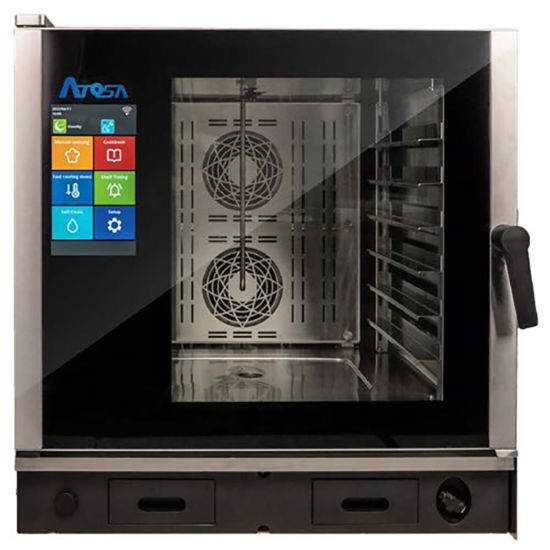 Atosa USA AEC-0621E Combi Oven Electric Boiler-Free 6 Full Sheet Pan Capacity Smart Cooking System