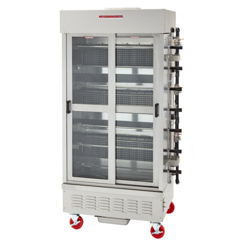 American Range ACB-7 Rotisserie Oven Gas 7 Spits 3 Burners Manual Controls