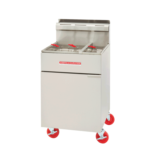 American Range AF-50/25 Floor Model Fryer Stainless Steel 50lb 25lb Capacity