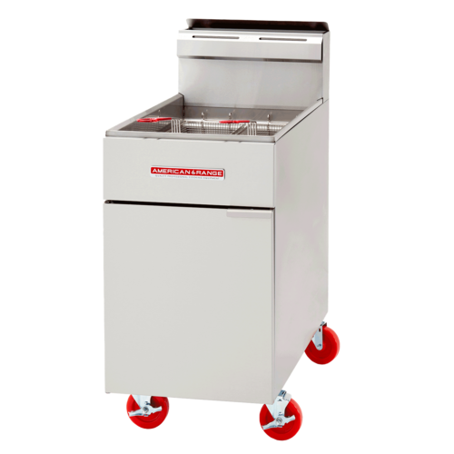 American Range AF-75 Gas Fryer Full Size 65-80 lb Floor Model 304 Stainless Steel