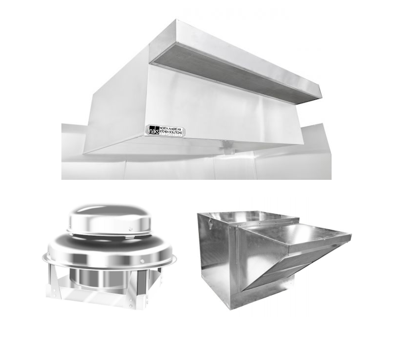 NAKS TYPE 2 condensate Hood SYSTEM W/ PSP MAKE-UP AIR 4' x 48"