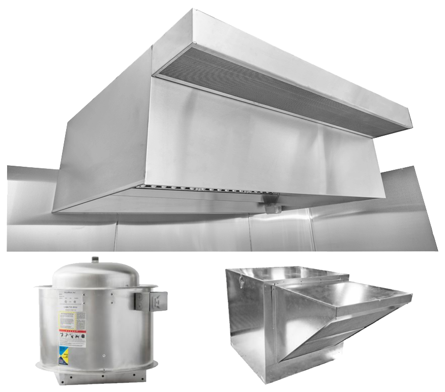 Naks Restaurant 8 FT Hood System w/ PSP Makeup-Air