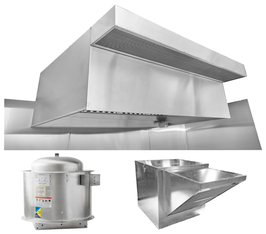 Naks Restaurant 12 FT Hood System w/ PSP Makeup-Air