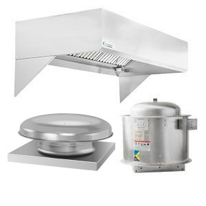 Naks Restaurant Hood System w/ Eco Make-Up Air 15’ x 48”