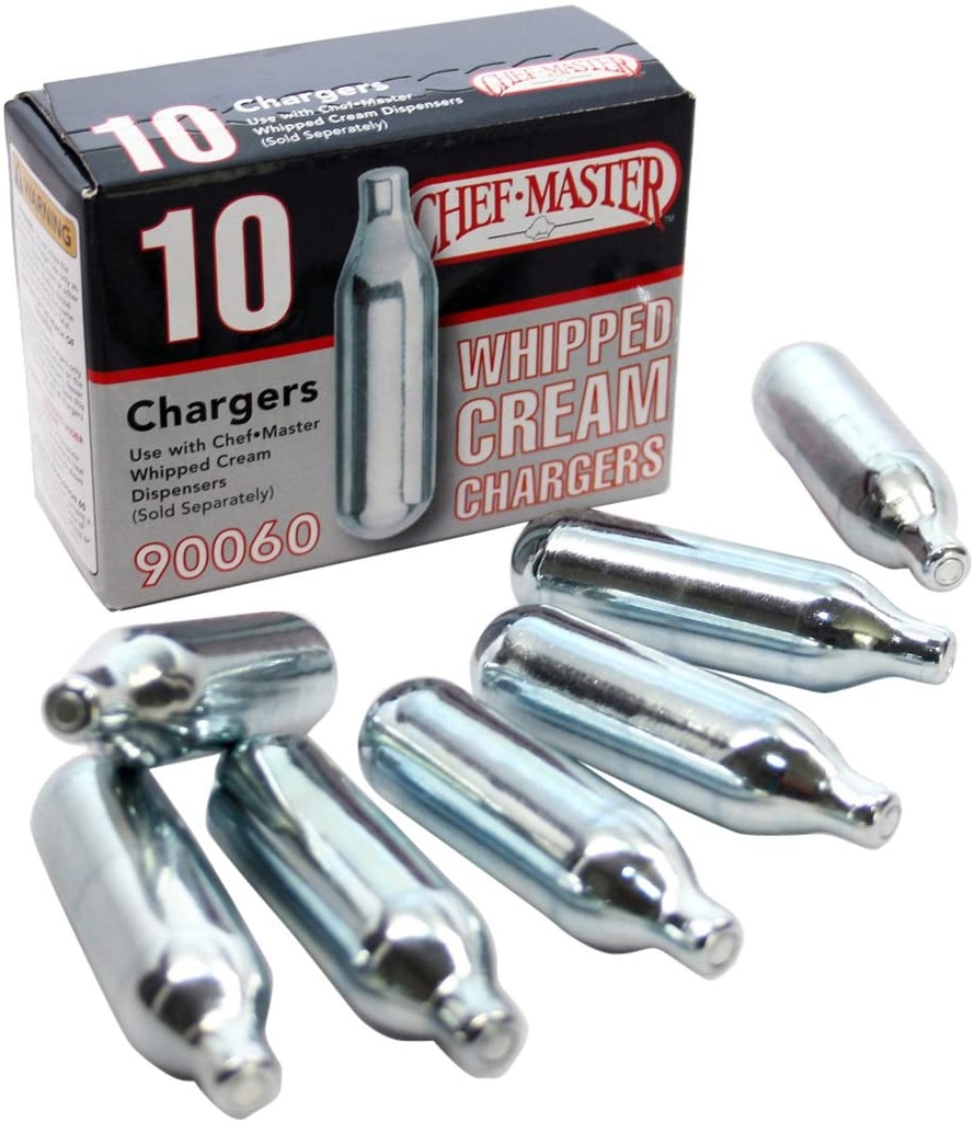 Chef Master 90060 Whipped Cream Chargers 10-Pack
