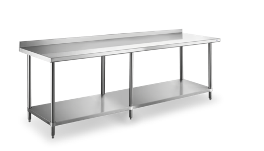 Steel Works SWWTS-3084-2R-318 Work Table,  73" - 84", Stainless Steel Top