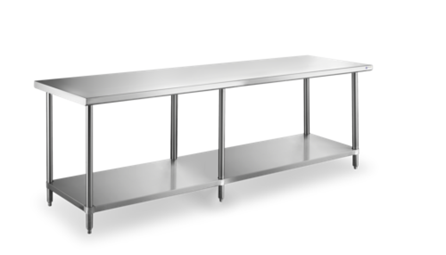 Steel Works SWWTS-3084-318 Work Table,  73" - 84", Stainless Steel Top
