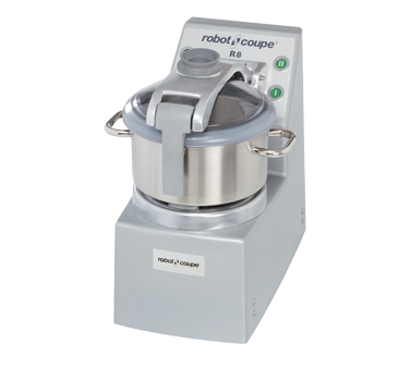 Robot Coupe R8U Cutter Mixer Vertical Bench Style 8L Stainless Steel Bowl with Mini Bowl and Blade Assembly