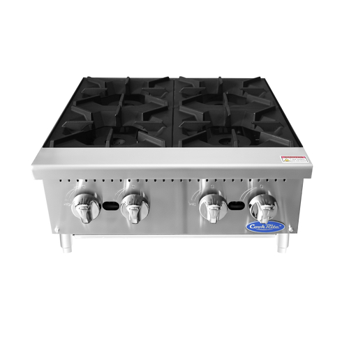 Atosa USA ACHP-4 CookRite Hotplate Countertop Gas 24W x 27-3/5D x 13-1/10H 4 Burners 128000 BTU Stainless Steel