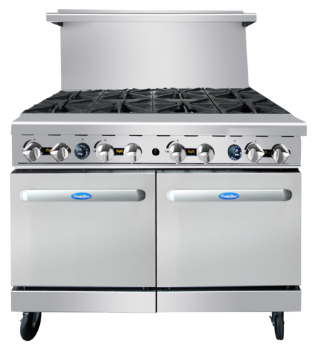 Atosa USA AGR-8B-NG CookRite Range Natural Gas 48W x 31D x 57-3/8H 8 Open Burners 2 Ovens Stainless Steel