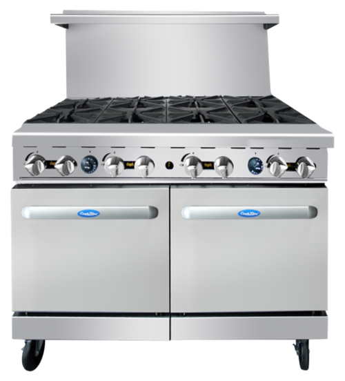 Atosa USA AGR-8B-NG CookRite Range Natural Gas 48W x 31D x 57-3/8H 8 Open Burners 2 Ovens Stainless Steel