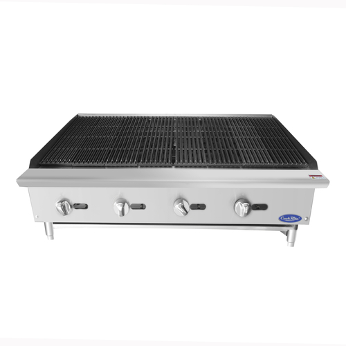 Atosa USA ATCB-48 CookRite Charbroiler Natural Gas Countertop 48W x 27-3/5D x 15-1/5H 140000 BTU Stainless Steel