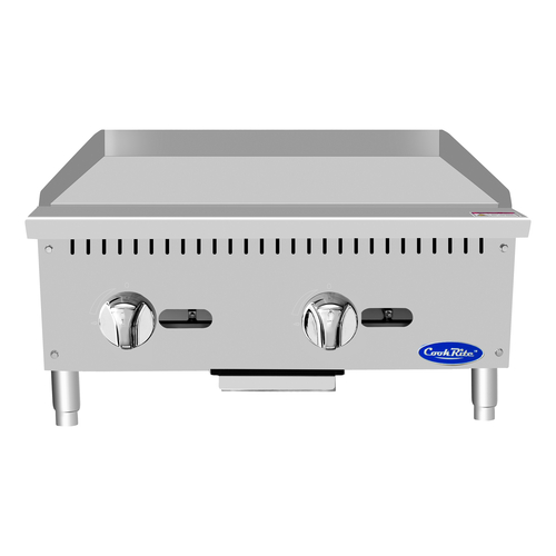 Atosa USA ATMG-24 CookRite Heavy Duty Griddle Gas Countertop 24W x 28-5D x 15H 3/4 Thick Plate 60000 BTU