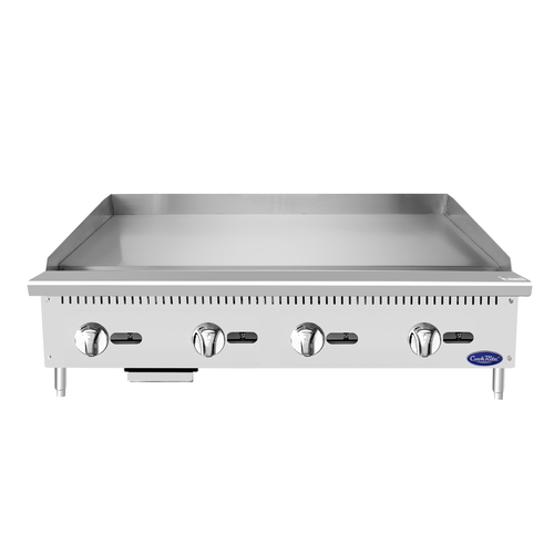 Atosa USA ATMG-48 CookRite Heavy Duty Griddle gas countertop 48 inch wide with 3/4 inch thick plate and 120 BTUs