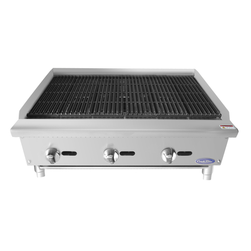 Atosa USA ATRC-36 CookRite Heavy Duty Radiant Charbroiler Natural Gas Countertop 36 Inch 105000 BTU