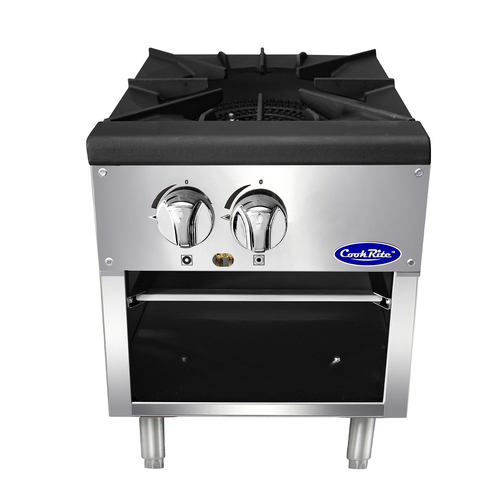 Atosa USA ATSP-18-1 CookRite Stock Pot Stove Gas Three Ring Burner Stainless Steel Drip Pan 80000 BTU ETL Sanitation