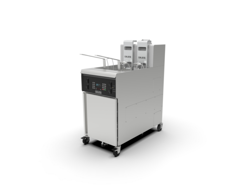 Giles Enterprises GBF-80G Fryer, Gas, Floor Model, Full Pot