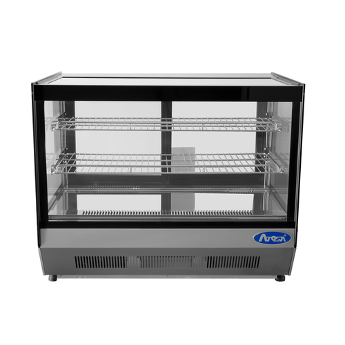 Atosa USA CRDS-42 Refrigerated Display Case Countertop 27-3/5W x 22-1/10D x 26-2/5H 4.2 cu ft Capacity Stainless Steel