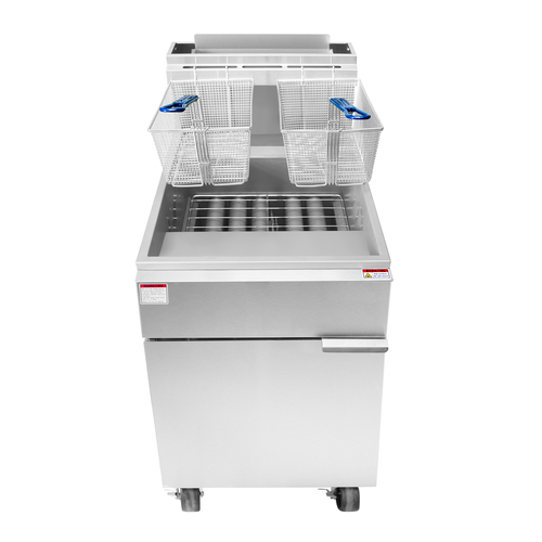 Atosa USA ATFS-75-LP CookRite Fryer LP Gas Floor Model 75 lb Capacity 5 Burners Stainless Steel Structure