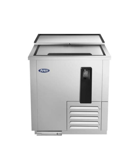 Atosa USA MBC24GR Bottle Cooler 24-2/5W x 26-3/5D x 34-3/10H Self-Contained Refrigeration 4 Cu Ft