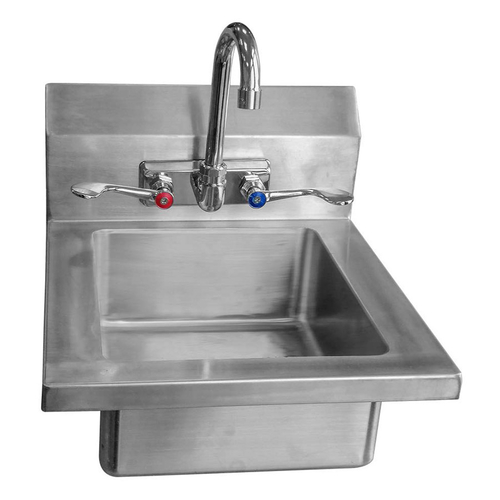 Atosa USA MRS-HS-14W MixRite Hand Sink 14W Wall Mount 10W x 12D x 5D Bowl Stainless Steel NSF