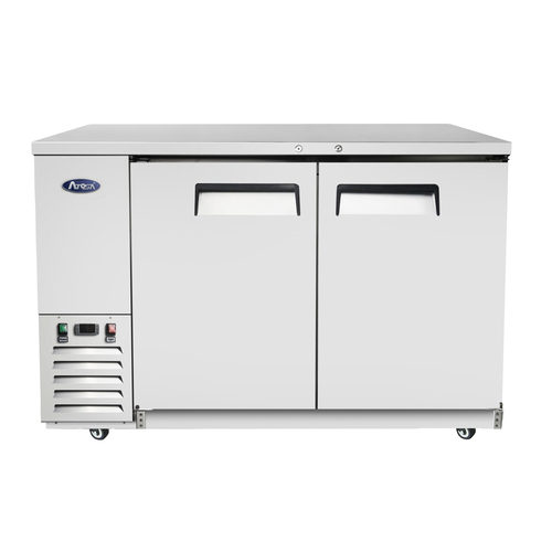 Atosa USA MBB59GR Back Bar Cooler 57-4/5W x 28-1/10D x 40-1/10H Self-Contained Side Mount Refrigeration