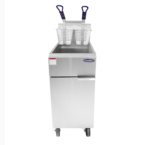 Atosa USA ATFS-50-LP CookRite Fryer LP Gas Floor Model 50 lb Capacity 4 Burners Stainless Steel Structure