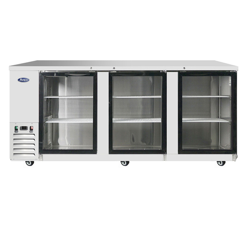 Atosa USA MBB90GGR Back Bar Cooler 89-3/10W x 28-1/10D x 40-1/10H 30.1 cu ft with Glass Doors and Digital Control